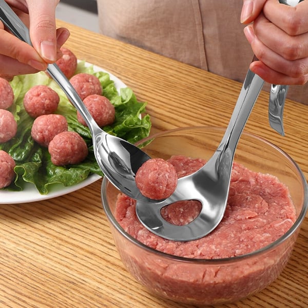 🥄 Stalowa łyżka do formowania klopsików – równomierne pierogi, trwałe ⚡