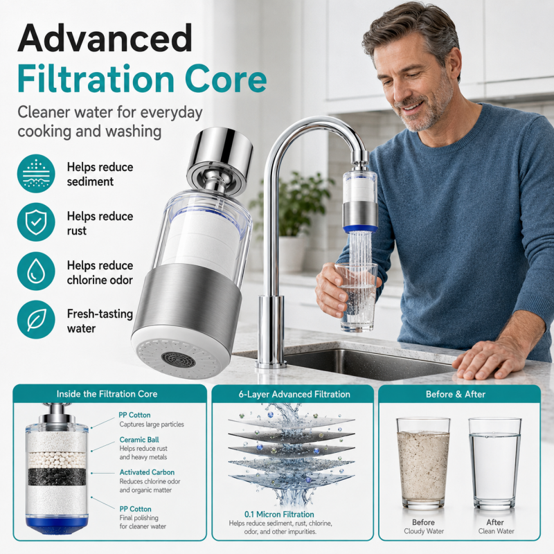 🥳HIT SPRZEDAŻY! Obrotowy filtr do baterii kuchennej 360°💧✨