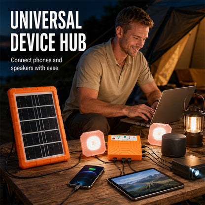 ☀️ Teraz 50% taniej! Przenośny system zasilania solarnego z 2 lampami LED – zestaw generatora solarnego typu off-grid, wieloportowa stacja ładowania na kemping, do użytku w sytuacjach awaryjnych i w terenie.