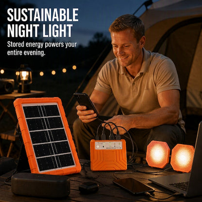 ☀️ Teraz 50% taniej! Przenośny system zasilania solarnego z 2 lampami LED – zestaw generatora solarnego typu off-grid, wieloportowa stacja ładowania na kemping, do użytku w sytuacjach awaryjnych i w terenie.