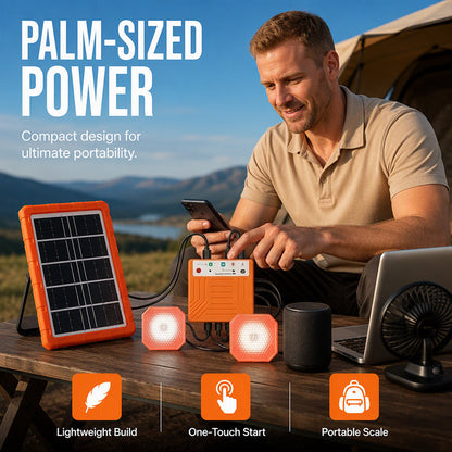 ☀️ Teraz 50% taniej! Przenośny system zasilania solarnego z 2 lampami LED – zestaw generatora solarnego typu off-grid, wieloportowa stacja ładowania na kemping, do użytku w sytuacjach awaryjnych i w terenie.