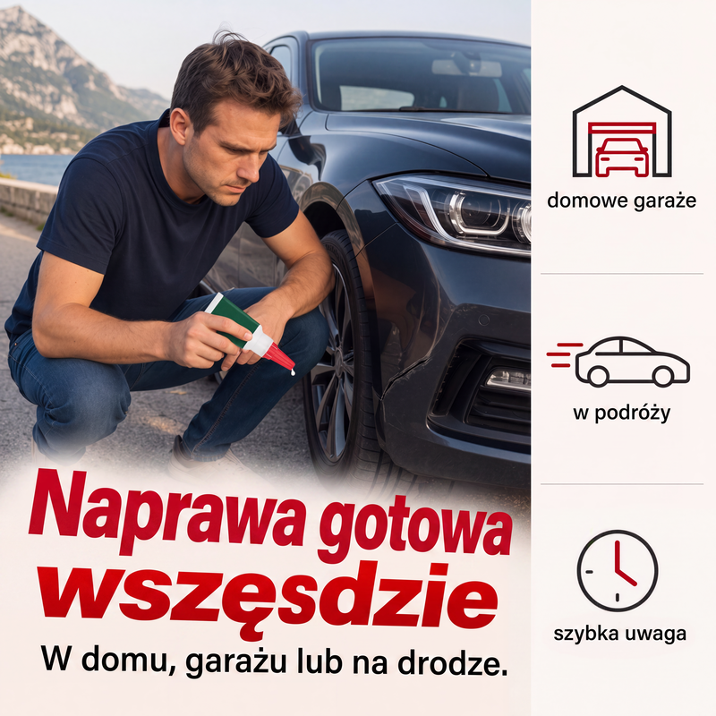 🔧 Klej do naprawy zderzaków – 50% ZNIŻKI! KUP 1 → 1 GRATIS! OFERTA LIMITOWANA!💪 Szybkie i trwałe łączenie – idealny do naprawy plastikowych zderzaków, osłon i elementów karoserii. ✨Oszczędź na wizycie w warsztacie! 🚗