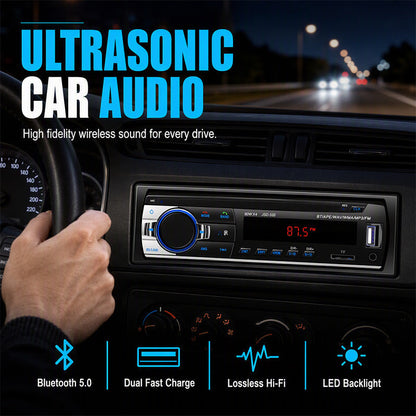 💥 Okazja nie do przegapienia 🎵🚗 Radio samochodowe Bluetooth 5.0 z dwoma portami USB i zestawem głośnomówiącym