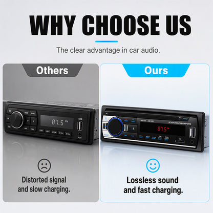 💥 Okazja nie do przegapienia 🎵🚗 Radio samochodowe Bluetooth 5.0 z dwoma portami USB i zestawem głośnomówiącym