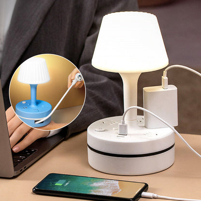 💡 Bedside Lamp with AC Outlets and USB Ports