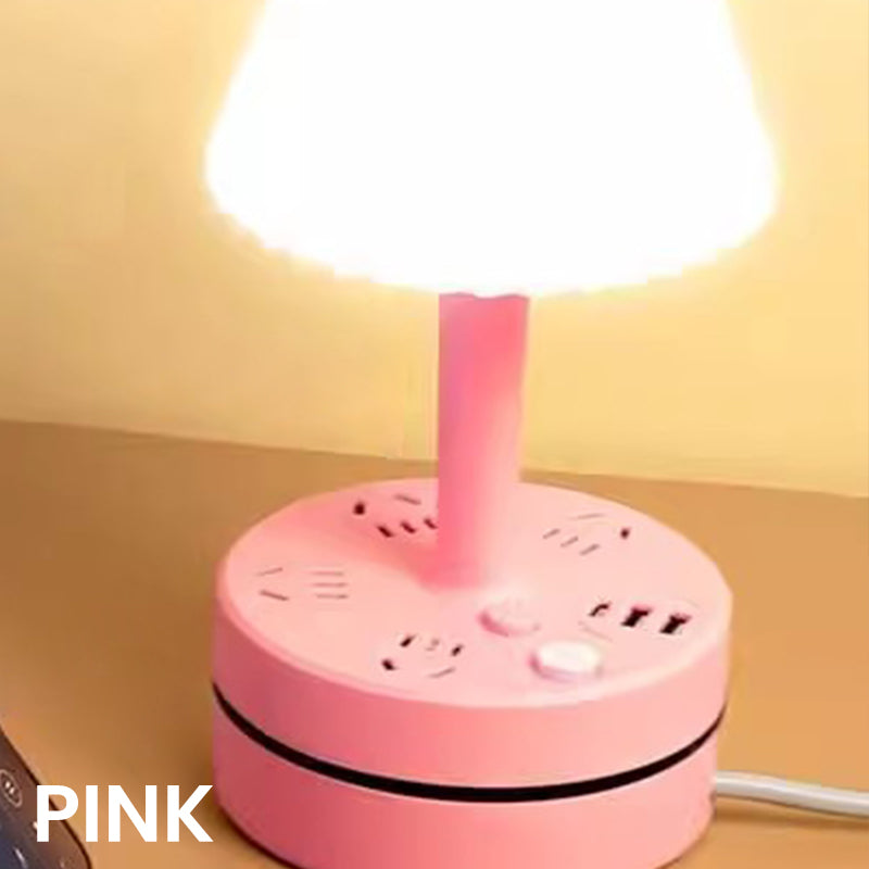 💡 Bedside Lamp with AC Outlets and USB Ports