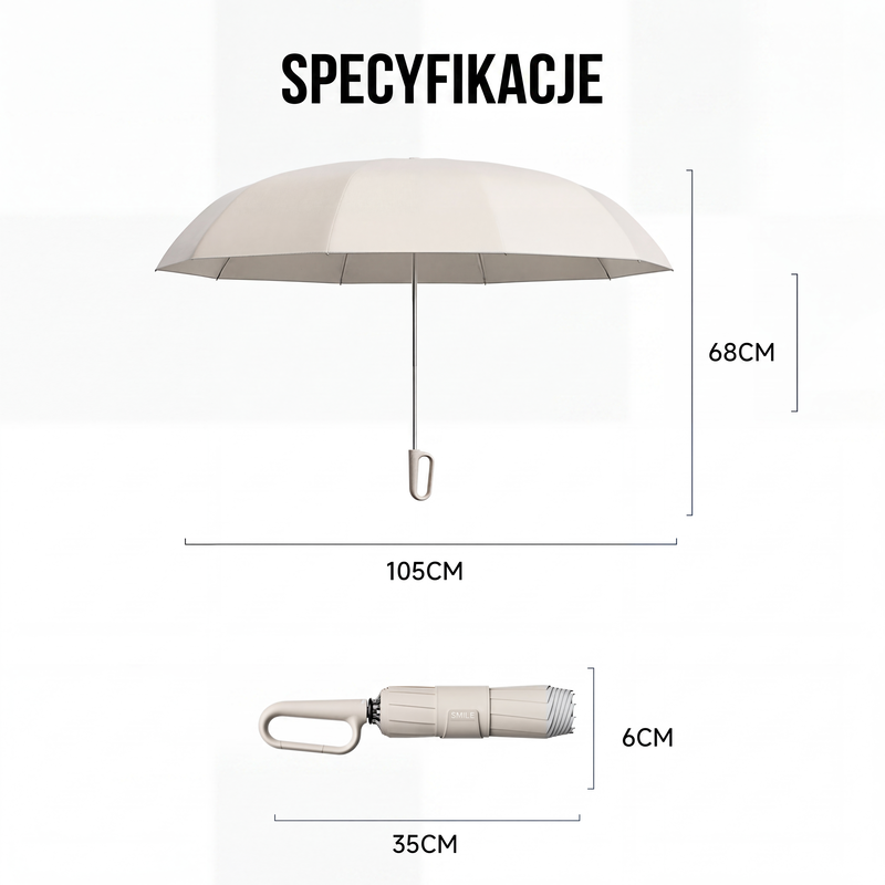 🌂Parasol z klamrą pierścieniową i odblaskowym paskiem
