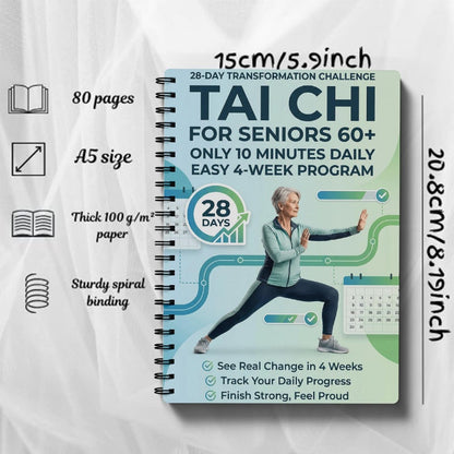 ⏳ Oferta ograniczona czasowo: 50% taniej ⏰ Wskazówka dla zdrowia | Książka z 28-dniowym programem Tai Chi 🧘☯️