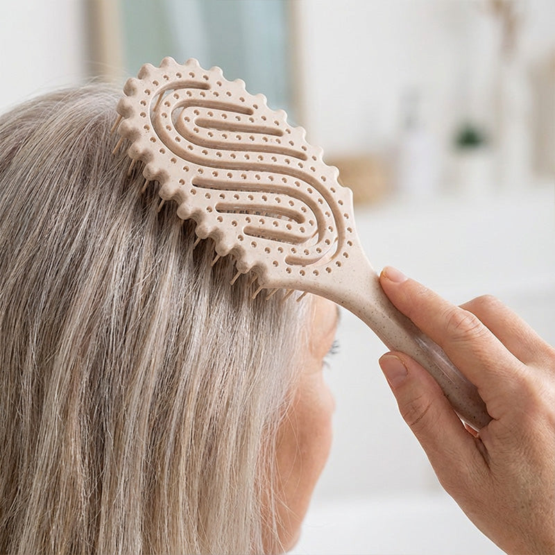 Vented Boar Bristle Brush for Curly Hair