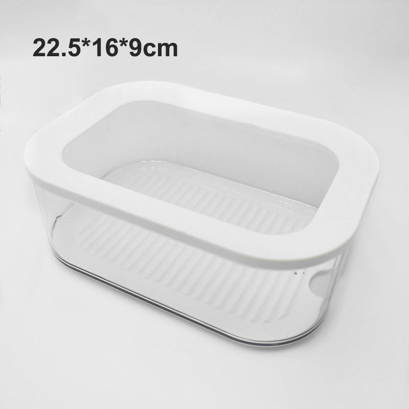 🍱3-warstwowe pojemniki na żywność z pokrywką wielokrotnego użytku – przezroczyste, chrupiące pudełka do lodówki 📦✨