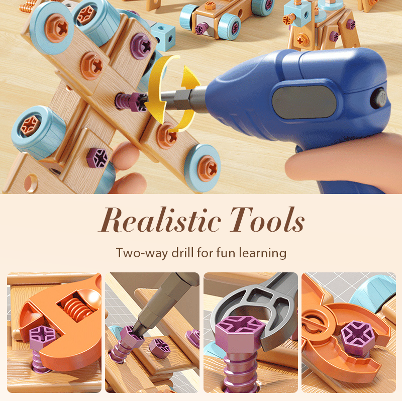 🧩 Edukacyjny zestaw do montażu – 50% ZNIŻKI! OFERTA LIMITOWANA!✨ Buduj, ucz się i baw kreatywnie – rozwija wyobraźnię, zdolności manualne i logiczne myślenie. 🔧Idealny dla dzieci w każdym wieku! 🧠