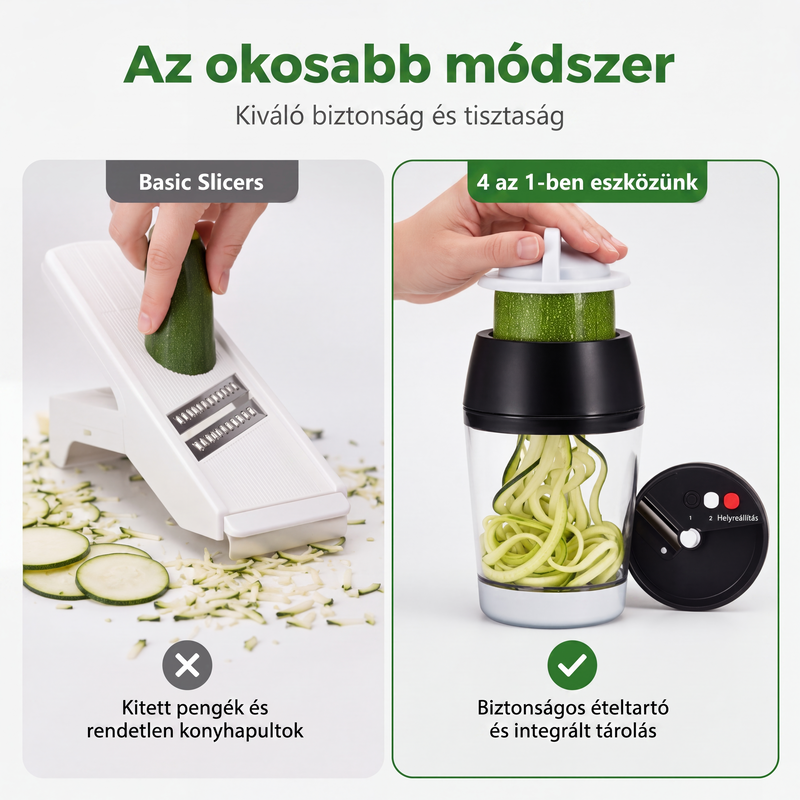 🥒 Ręczna spiralna krajalnica do warzyw – kreatywne krojenie warzyw w domu