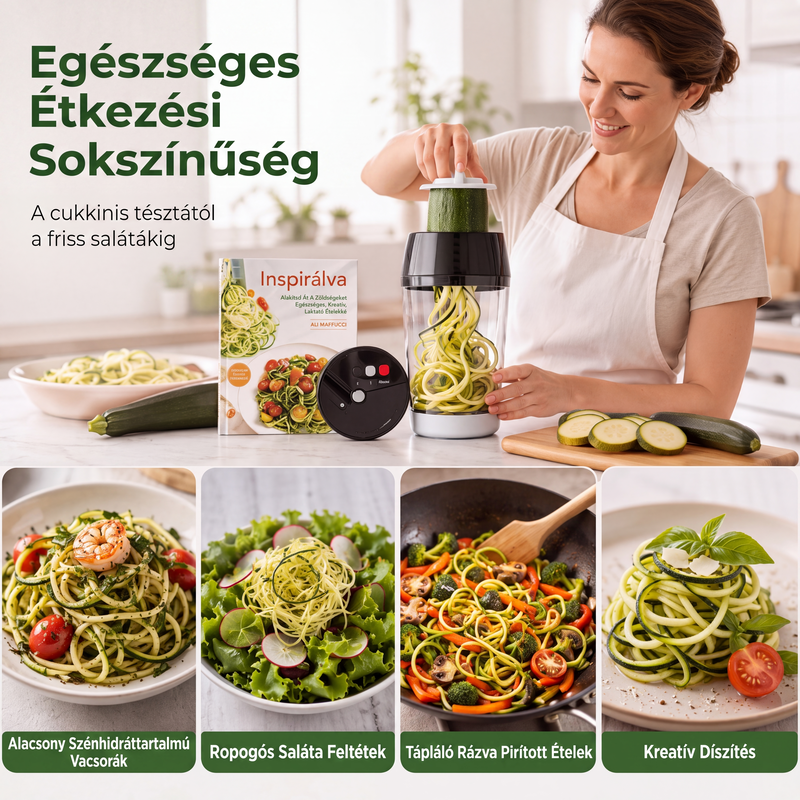 🥒 Ręczna spiralna krajalnica do warzyw – kreatywne krojenie warzyw w domu