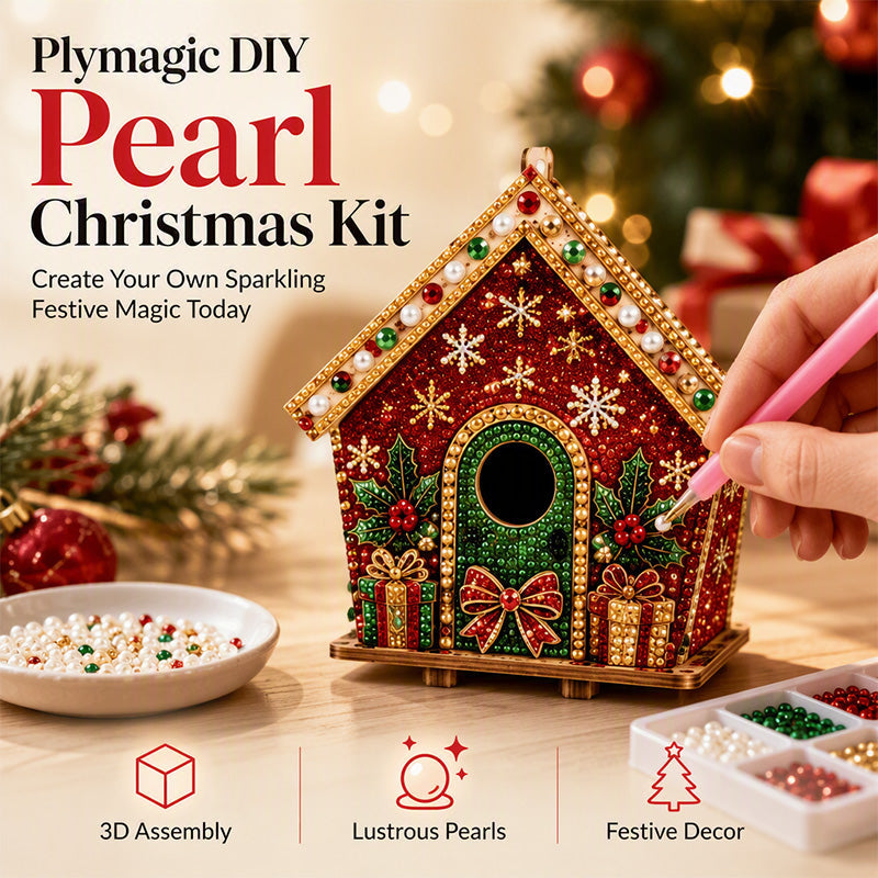🎄✨ Zestaw DIY do tworzenia świątecznych obrazków 3D z perełkami – ręcznie wykonana dekoracja świąteczna (6 wzorów)