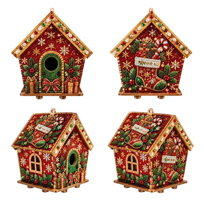 🎄✨ Zestaw DIY do tworzenia świątecznych obrazków 3D z perełkami – ręcznie wykonana dekoracja świąteczna (6 wzorów)