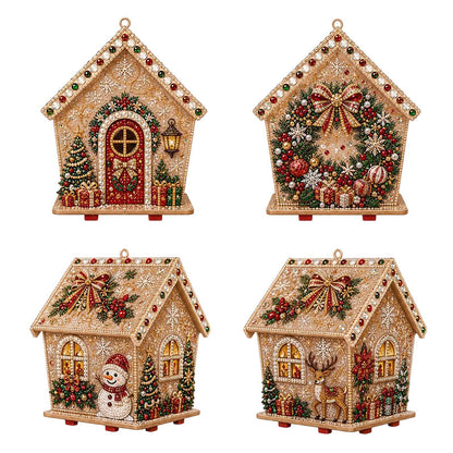 🎄✨ Zestaw DIY do tworzenia świątecznych obrazków 3D z perełkami – ręcznie wykonana dekoracja świąteczna (6 wzorów)