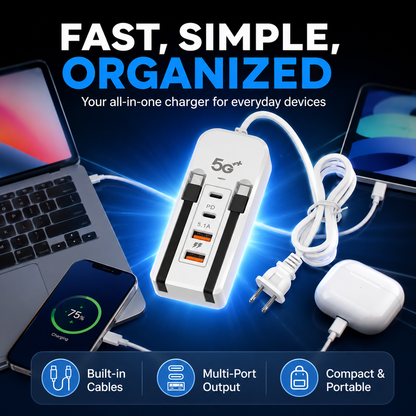 🔥🎁 NOWOŚĆ – 50% ZNIŻKI! 🔥 Stacja ładowania USB z wieloma portami na biurko – naładuj wszystkie urządzenia jednocześnie! ⚡📱💻