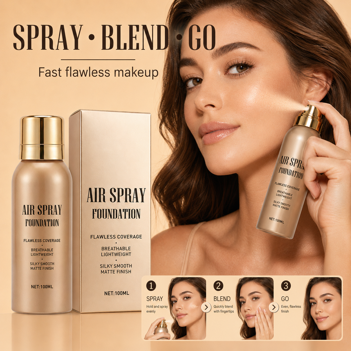 🥳 GORĄCA WYPRZEDAŻ 2026 💞✨ 50% ZNIŻKI! 💄 Wodoodporny, idealny podkład w sprayu – perfekcyjne wykończenie bez wysiłku! ✨