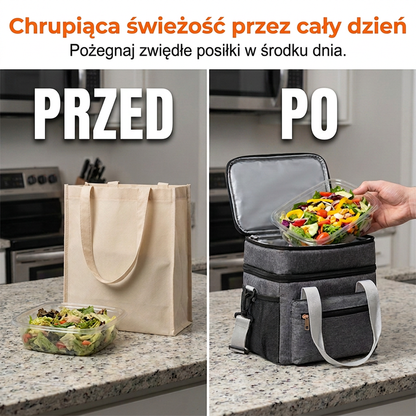 Dwuwarstwowa izolowana torba na lunch