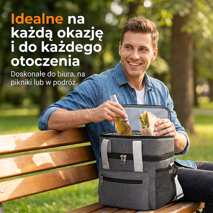 Dwuwarstwowa izolowana torba na lunch