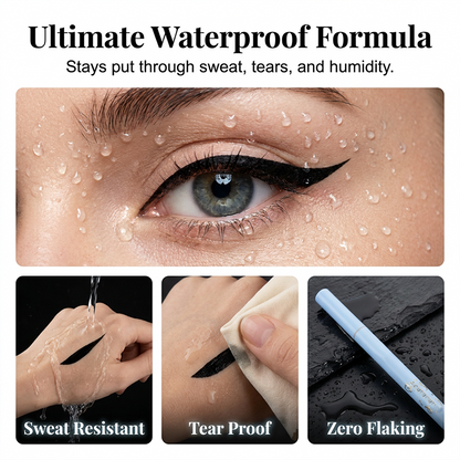 👁️Wodoodporny eyeliner w pisaku z cienką końcówką👁️ – Końcówka 0,01 mm i formuła odporna na rozmazywanie – Idealny do precyzyjnego, trwałego makijażu oczu ⚡
