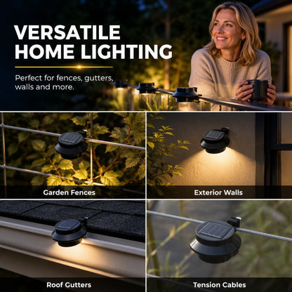 🌞💡 Wodoodporna lampa solarna LED – na rynnę i ścianę, światło bez prądu! ✨🏠