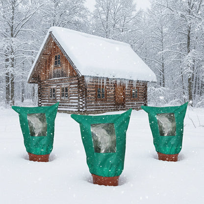 ❄️ OFERTA LIMITOWANA: -50% 🌱 Zimowa osłona na rośliny — ochrona przed mrozem, zamek błyskawiczny i ściągacz, przezroczyste okienko