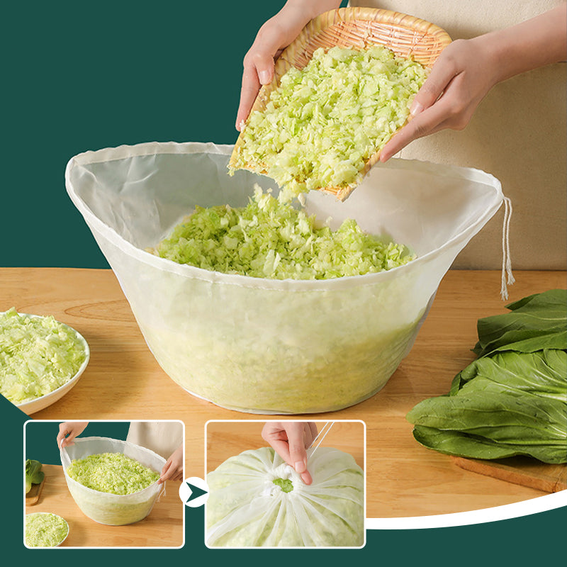🎃Drugi produkt za pół ceny!🥬Zestaw 6 woreczków wielokrotnego użytku z gęstej siateczki – do mleka roślinnego i przygotowywania żywności