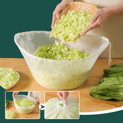 🎃Drugi produkt za pół ceny!🥬Zestaw 6 woreczków wielokrotnego użytku z gęstej siateczki – do mleka roślinnego i przygotowywania żywności