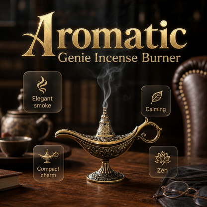 🪔 BUY 1 GET 1 FREE! ✨ Retro Aladdin Magic Lamp Incense Burner – Elegant, Decorative, Calming 🪄