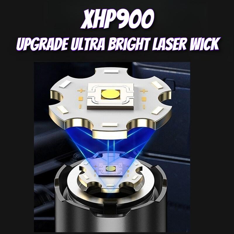 Akumulatorowa latarka laserowa z wyświetlaczem cyfrowym