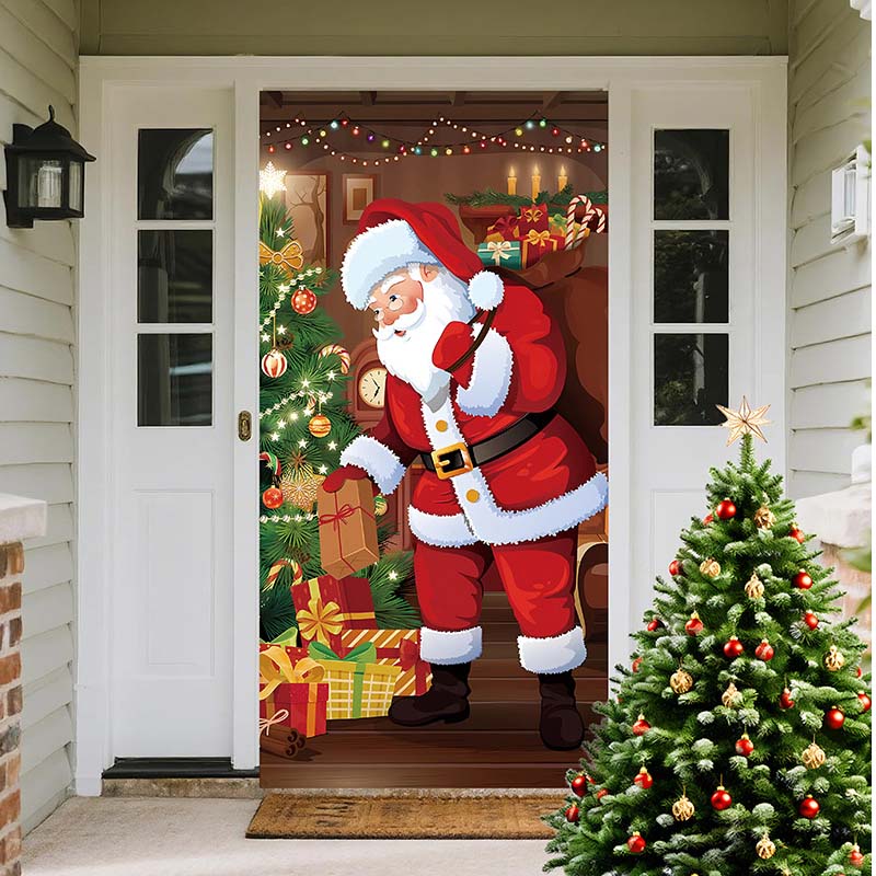 🎄 Świąteczna dekoracja na drzwi, 90 × 180 cm