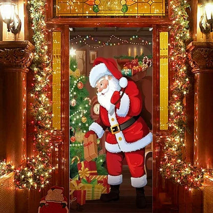 🎄 Świąteczna dekoracja na drzwi, 90 × 180 cm