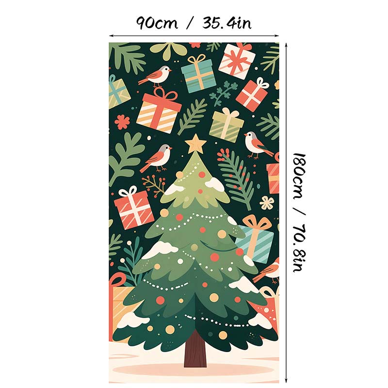 🎄 Świąteczna dekoracja na drzwi, 90 × 180 cm