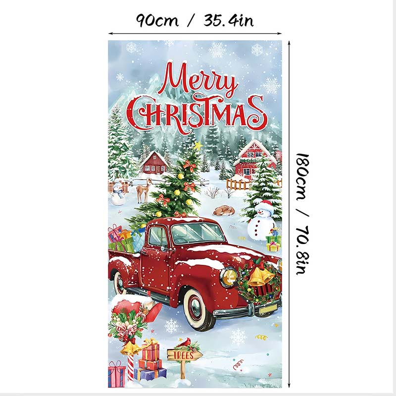🎄 Świąteczna dekoracja na drzwi, 90 × 180 cm