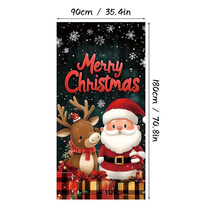 🎄 Świąteczna dekoracja na drzwi, 90 × 180 cm