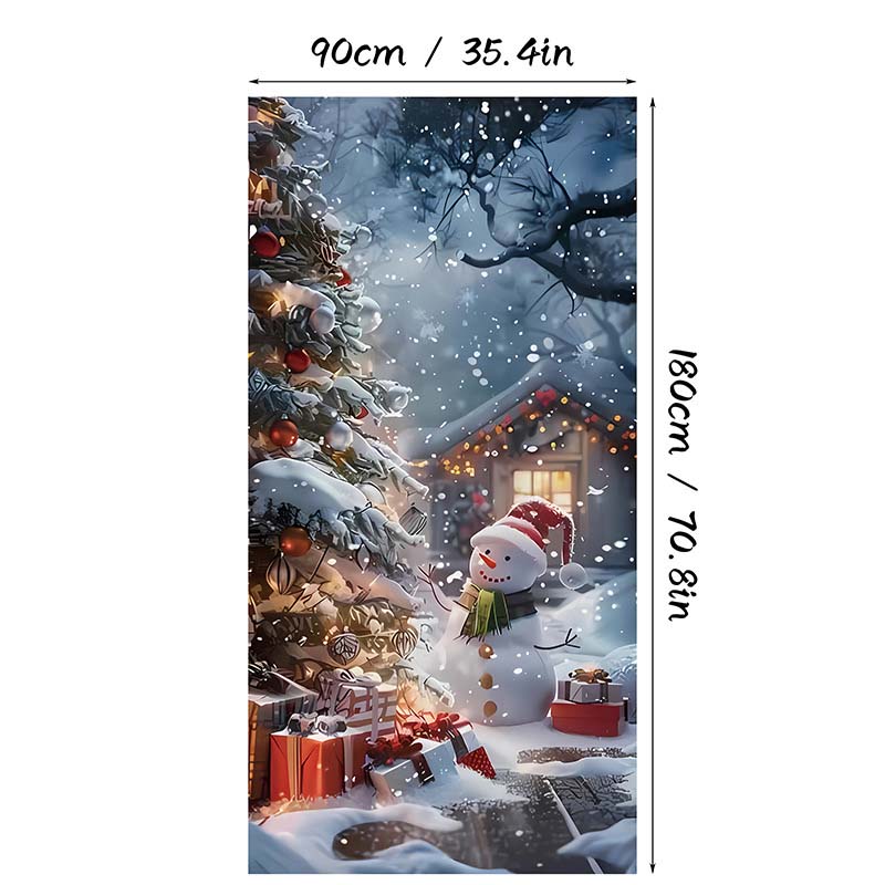 🎄 Świąteczna dekoracja na drzwi, 90 × 180 cm