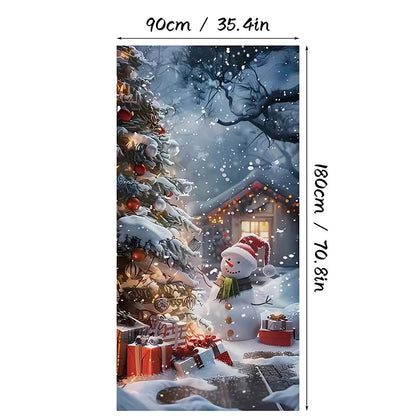 🎄 Świąteczna dekoracja na drzwi, 90 × 180 cm
