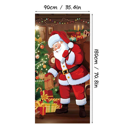 🎄 Świąteczna dekoracja na drzwi, 90 × 180 cm