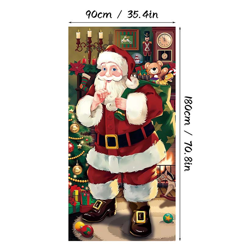 🎄 Świąteczna dekoracja na drzwi, 90 × 180 cm