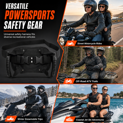 ⏳Oferta ograniczona czasowo⏰ Pas z uchwytem dla pasażera motocykla – antypoślizgowy, regulowany, wytrzymały 🏍️✨