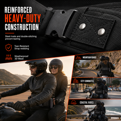 ⏳Oferta ograniczona czasowo⏰ Pas z uchwytem dla pasażera motocykla – antypoślizgowy, regulowany, wytrzymały 🏍️✨