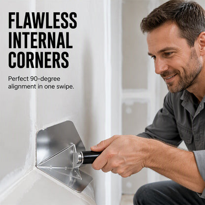 🧱 LIMITED-TIME 50% OFF! 🛠️ Stainless Steel Corner Trowel – Precise Corner Finishing, Anti-Rust, Ergonomic Handle ✨