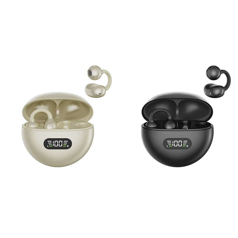 🎧 👂 Słuchawki Bluetooth typu „open-ear” (zaczepiane na ucho) – całodzienny komfort, wciągający dźwięk, minimalizacja wycieku dźwięku, 8–10 godzin pracy na baterii, sterowanie dotykowe. Bez bólu uszu! 🔋