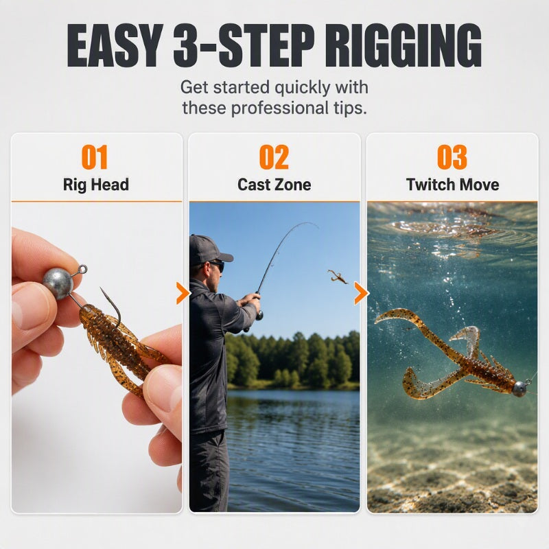 🎣 OFERTA OGRANICZONA CZASOWO: -50% 🦐 Realistyczne pływające przynęty imitujące krewetki — zestaw 8 sztuk, naturalna praca w wodzie