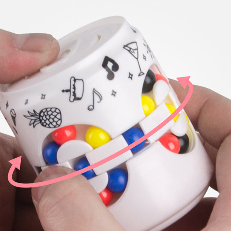 🥤 2-in-1 Soda Can Fidget Spinner: Rotating Bean Puzzle, Smooth Spin, ABS, Stress Relief Toy