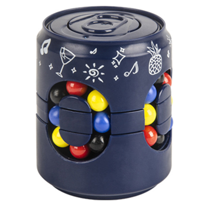 🥤 2-in-1 Soda Can Fidget Spinner: Rotating Bean Puzzle, Smooth Spin, ABS, Stress Relief Toy