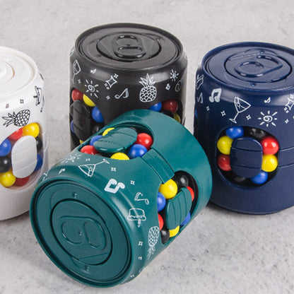 🥤 2-in-1 Soda Can Fidget Spinner: Rotating Bean Puzzle, Smooth Spin, ABS, Stress Relief Toy