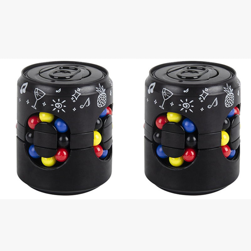 🥤 2-in-1 Soda Can Fidget Spinner: Rotating Bean Puzzle, Smooth Spin, ABS, Stress Relief Toy