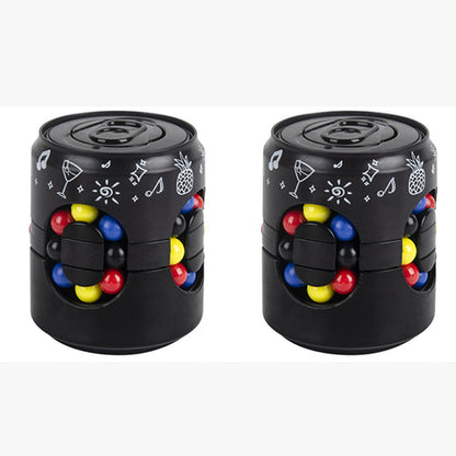 🥤 2-in-1 Soda Can Fidget Spinner: Rotating Bean Puzzle, Smooth Spin, ABS, Stress Relief Toy